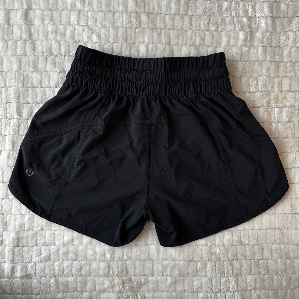 Black lululemon speed up shorts size 2